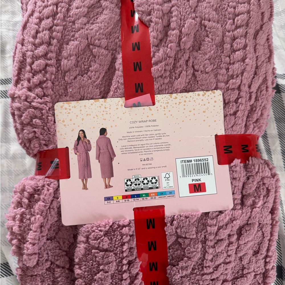 Cozy Wrap Robe - Pink - Picture 2 of 2